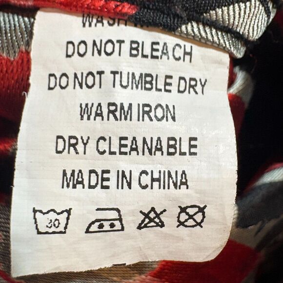 Hi-Tie Men’s XXXL Button-Front Shirt Black Red Rose Floral Whimsigoth - Picture 3 of 6